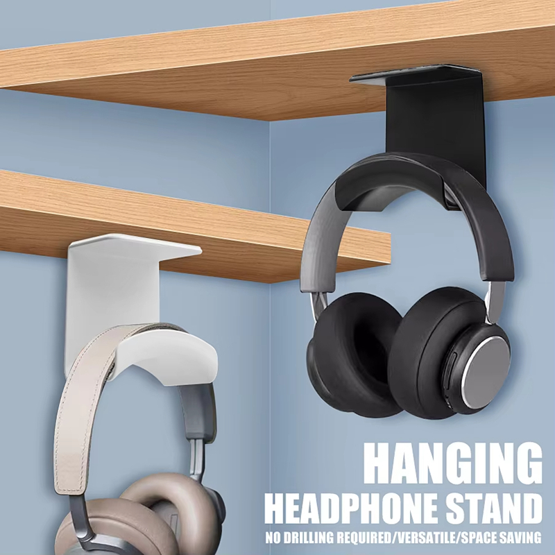 Headphone Stand Desk - Penyangga Headphone Universal, Gantungan Dinding Plastik