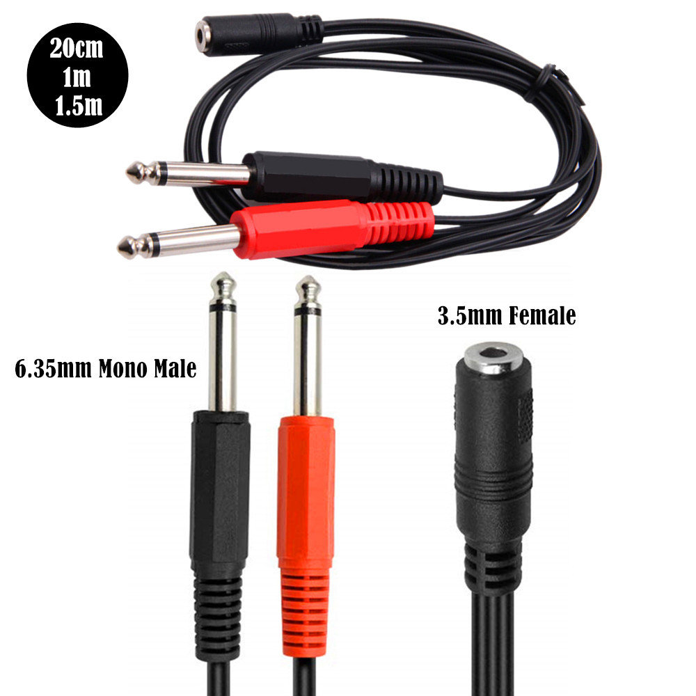 Cable Extension 3.5 - Kabel Adaptor 6.35 Mm Male Ke