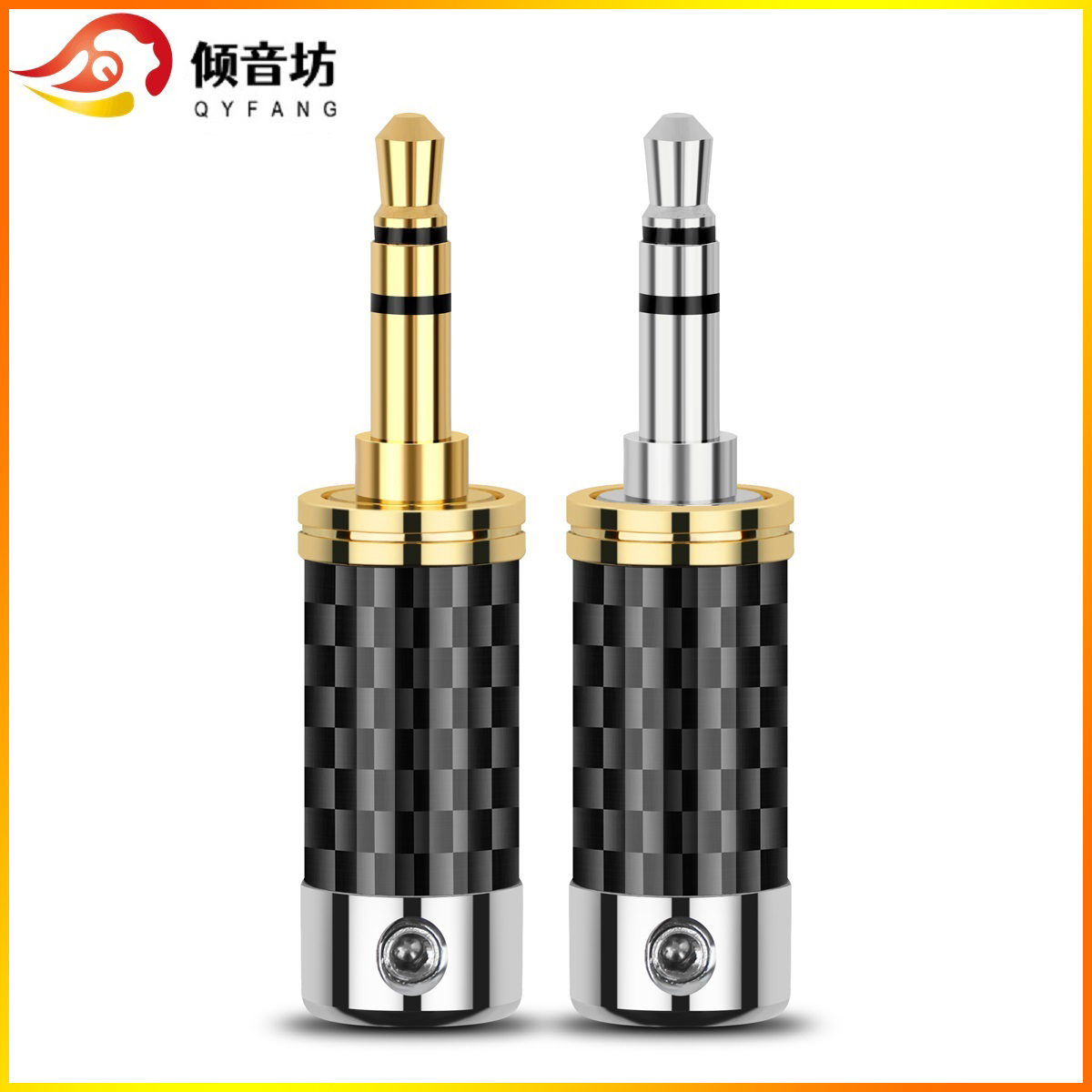Audiophile Headphone Wired - QYFANG 3.5Mm Stereo Logam Adaptor Serat