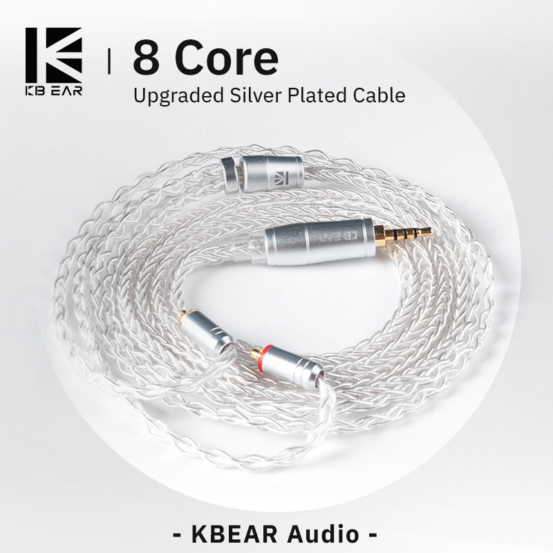 In Ear Monitor Iem - KBEAR 8 Core Earphone berkabel perak