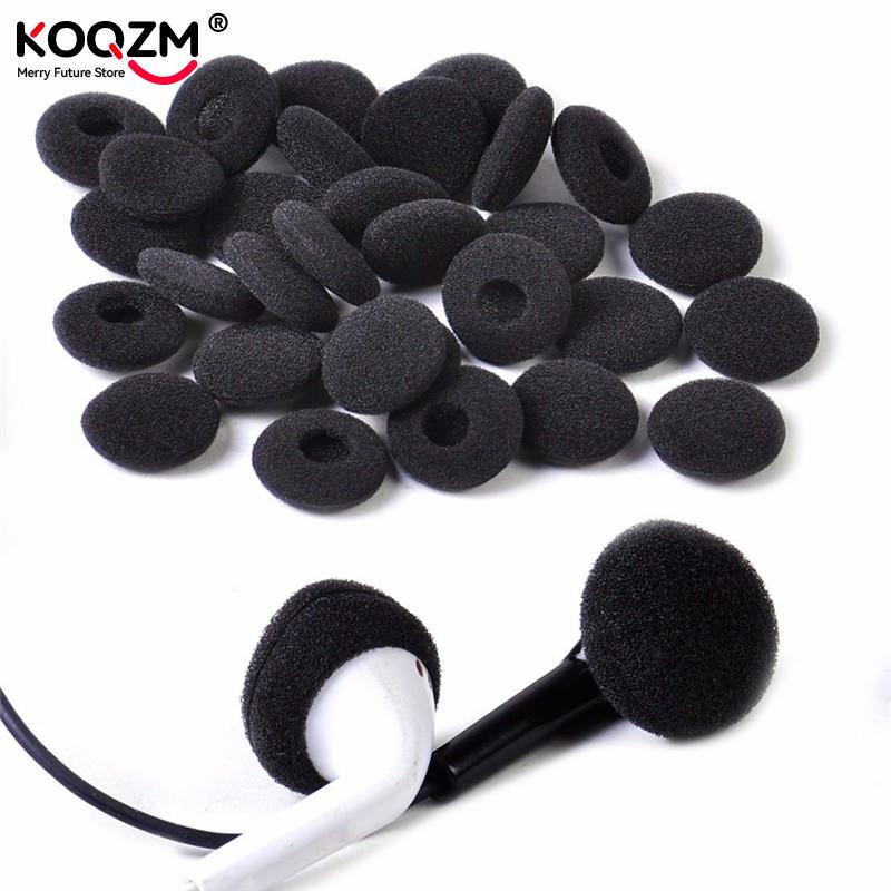 Earphone Foam Tip - 30 Pcs Sponge Mencakup Tips Hitam