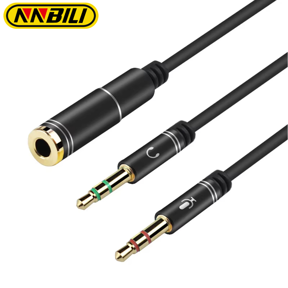 NNBILI Mini Jack 3.5 Mikrofon  - Earphone Splitter Jack ulasan dan harga