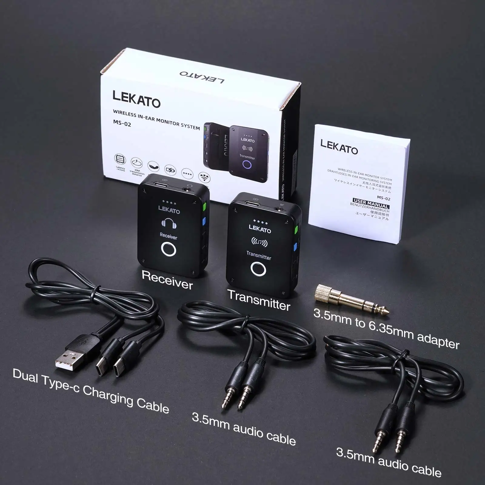 Lekato Ms-02 Sistem Iem Nirkab - In Ear Monitor Iem ulasan dan harga