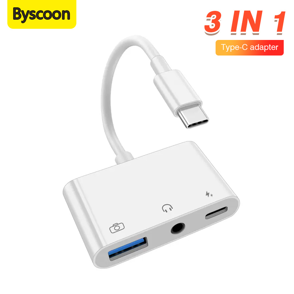 Adaptor Audio 3 in 1 Tipe C ke - Earphone Splitter Jack ulasan dan harga